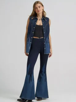 Lainey Wilson x Wrangler Flame Pull On Flare Jean