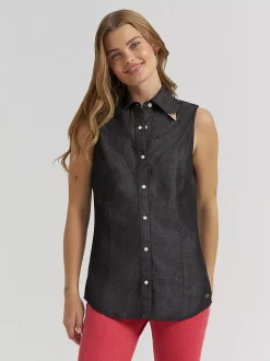 Lainey Wilson x Wrangler Sleeveless Snap Shirt