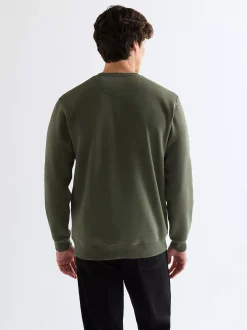 Regular Embroidery Crew Sweatshirt