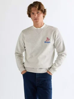 Regular Embroidery Crew Sweatshirt