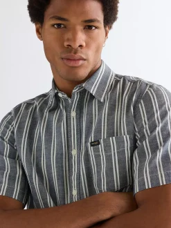 Regular Short Sleeve Chambray Shirt