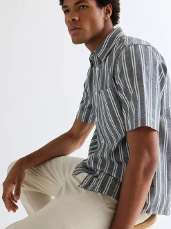 Regular Short Sleeve Chambray Shirt