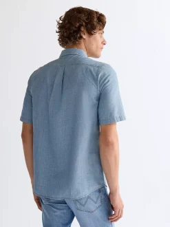 Regular Short Sleeve Chambray Shirt