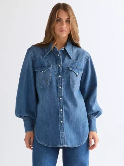 Relaxed Lightweight Exaggerated Western Shirt