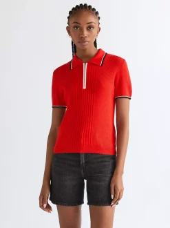 Slim Quarter Zip Polo