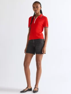 Slim Quarter Zip Polo